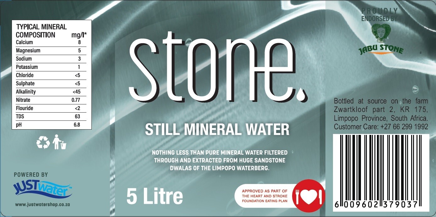 Label Stone Still Mineral Water 5000ml