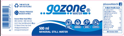 Label Gozone NMW Still 500ml