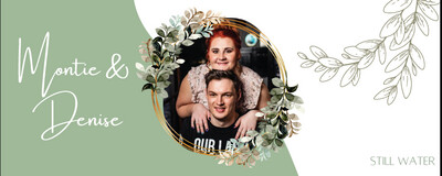 Label personalised wedding Montie Denise Lloyd