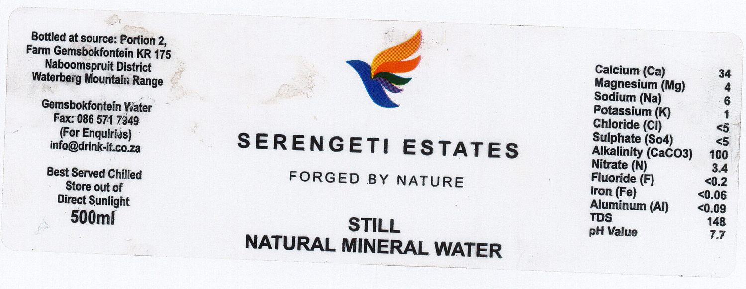 Label Serengeti Still NMW 500ml