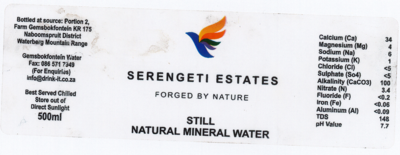 Label Serengeti Still NMW 500ml