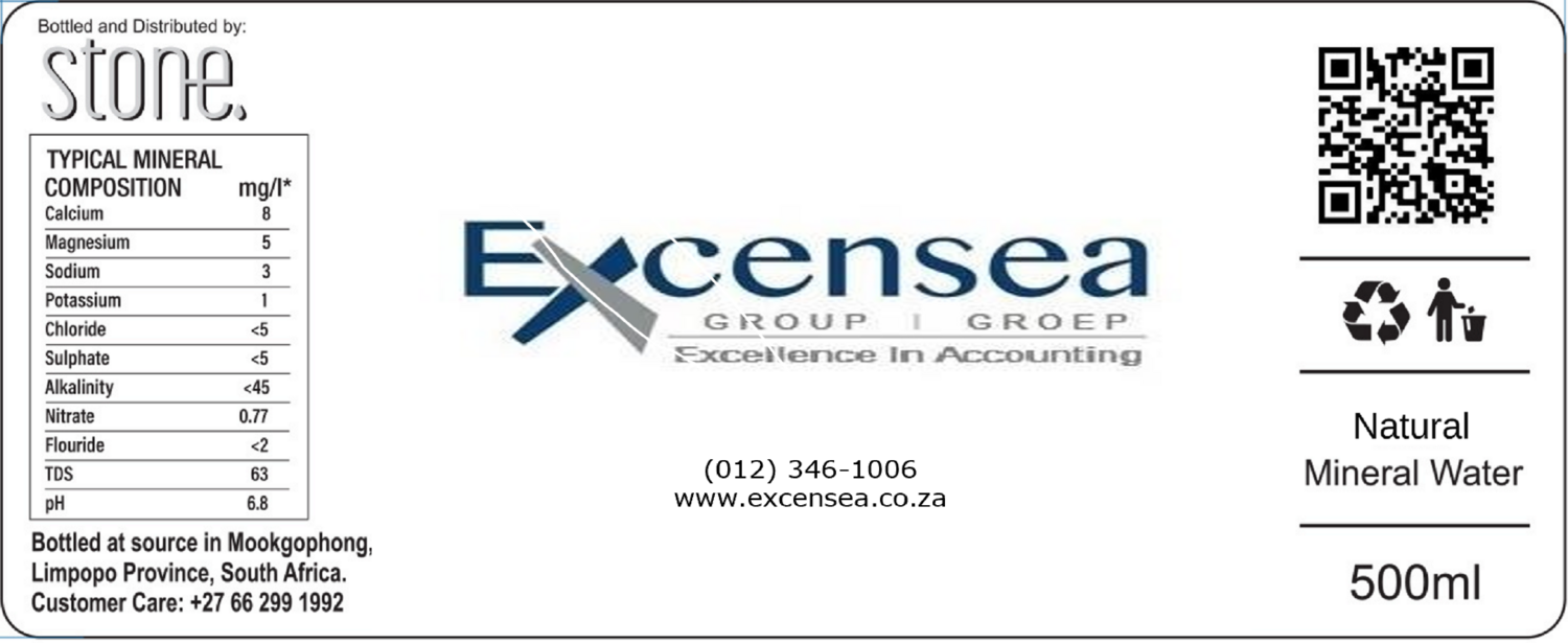 Label Excensea NMW Still 500 ml