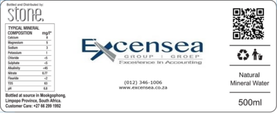 Label Excensea NMW Still 500 ml