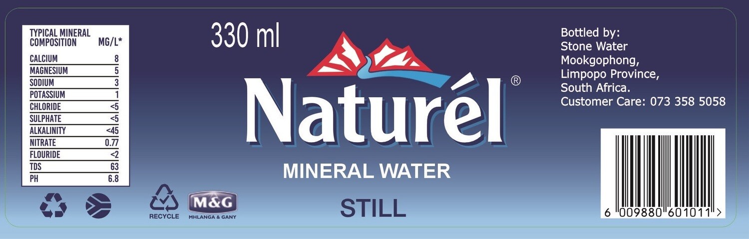 Label Naturél Still Mineral Water 330ml