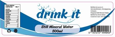Label Drink-it Still Mineral Water 500ml