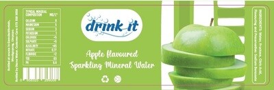 Label Drink-it Carbonated Apple flavoured mineral water 500ml