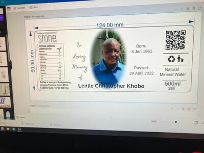 LABEL - LENTLE CHRISTOPHER KHOBO - NMW STILL 500ML