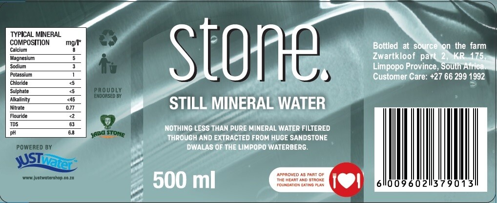 Label Stone Still Mineral Water 500ml