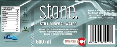 Label Stone Still Mineral Water 500ml