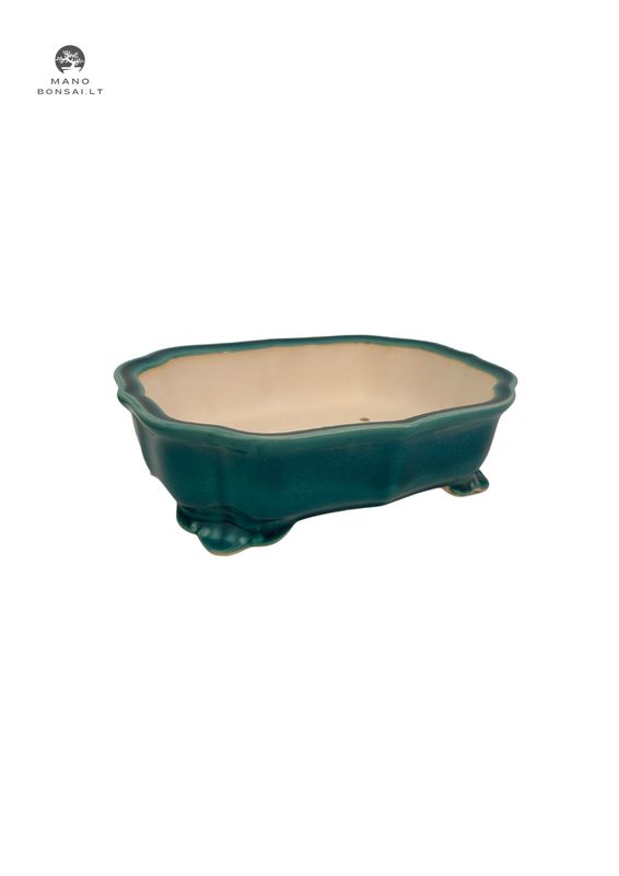 Melynas Glazuruotas bonsai vazonas P24