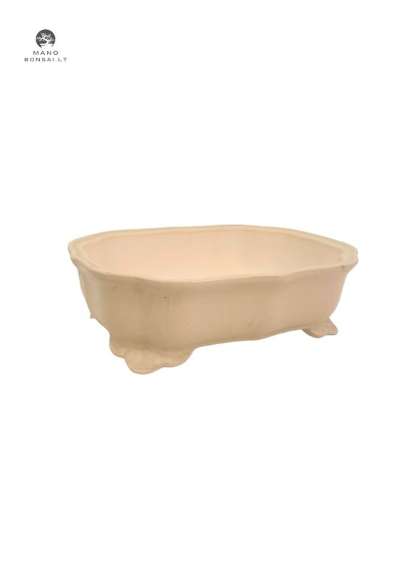 Baltas Glazuruotas bonsai vazonas P24