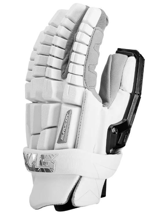 STX Surgeon RZR2 Goalie Gloves White M