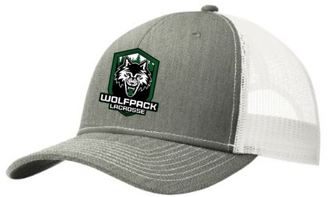 Snapback Mesh Hat - Heather Grey/White