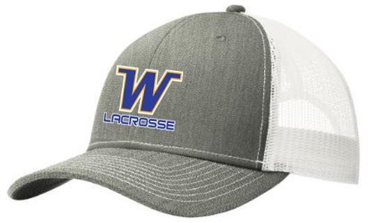 Snapback Mesh Hat - Heather Grey/White