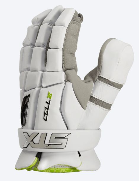 STX Cell 6 Goalie Gloves White M