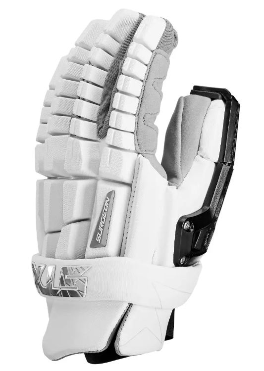 STX Surgeon RZR2 Goalie Gloves White XL