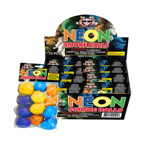 Neon smoke balls