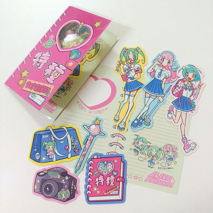invader darling丨(2 types)Scoop Fragment  Square Sticker Pack