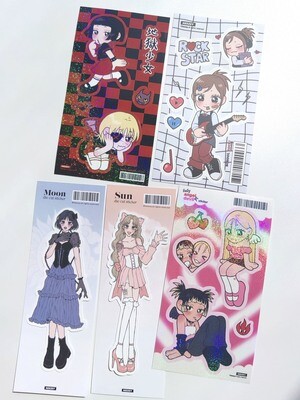 heezey丨(5 types) baby hellgirls sticker Korea illustrated goods stationery