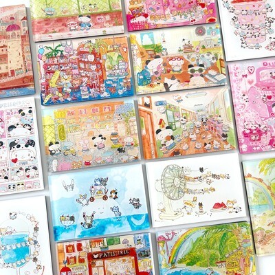 Thomas Lee×Mint Rabbit丨Fridge Magnet丨（16 types）Korea illustrated goods