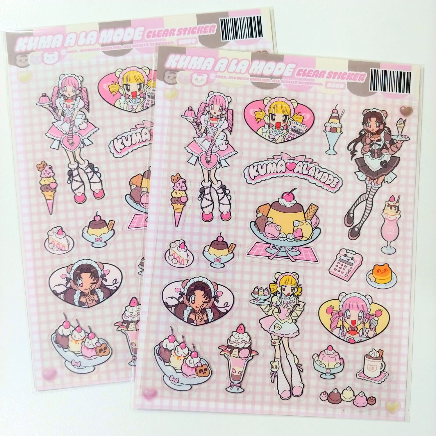 invader darling丨Sticker丨(2 types)kuma alamode Pudding Girl