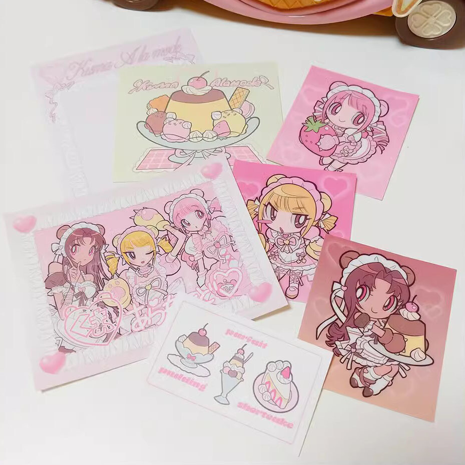 invader darling丨Sticker Pack丨Kuma Aramod Creamy Square Sticker Pack, Design: NO.1