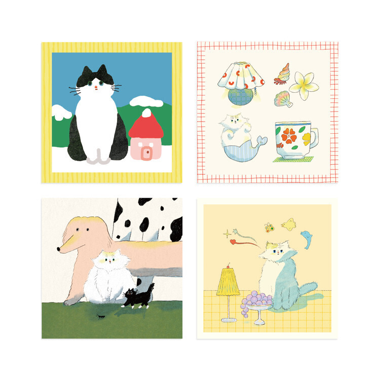 Mindobitto丨Postcard丨(17 types) Korea illustrated goods Illustration Original