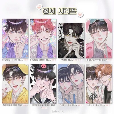 yifuu丨(16 types) Y2K postcard Korea illustrated goods stationery desk Decoration journal