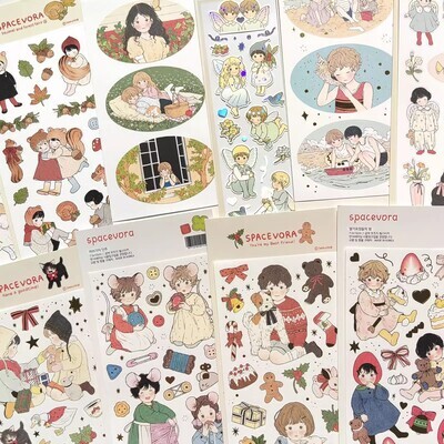 Yoovora丨Sticker丨(10 types) little winter fairy Korea illustrated goods