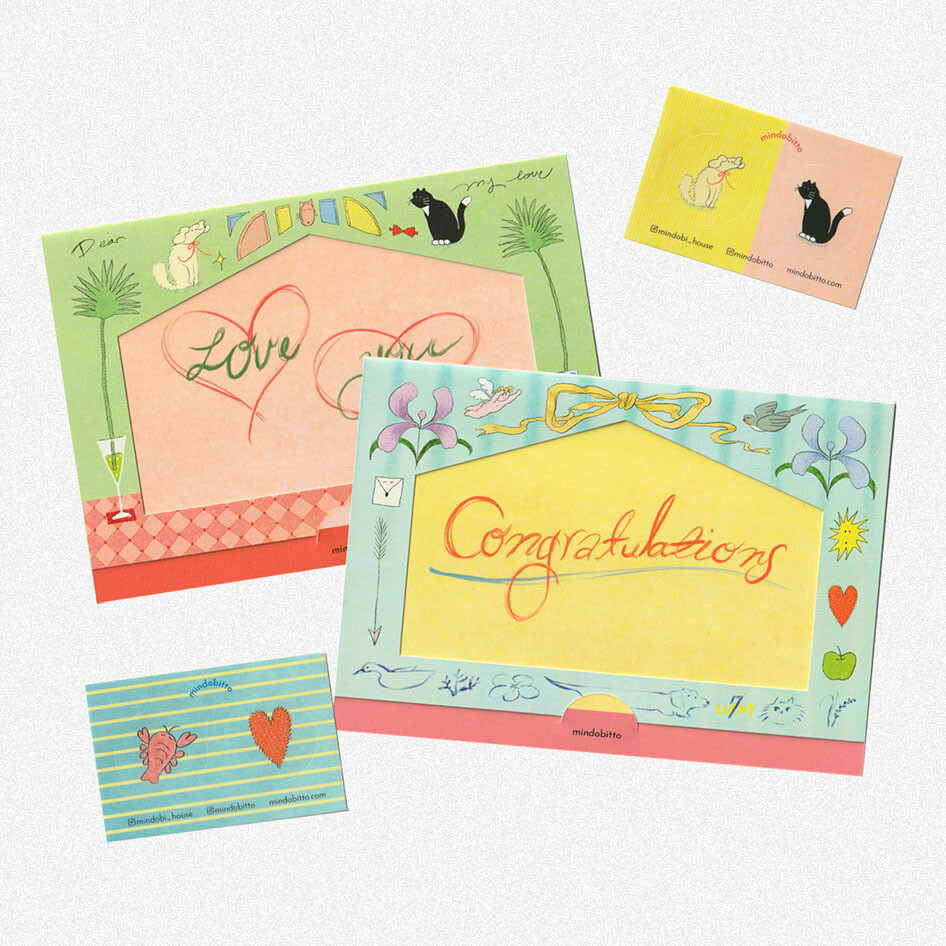 mindobitto丨Postcard Set丨(2 types) Framed Postcard Set