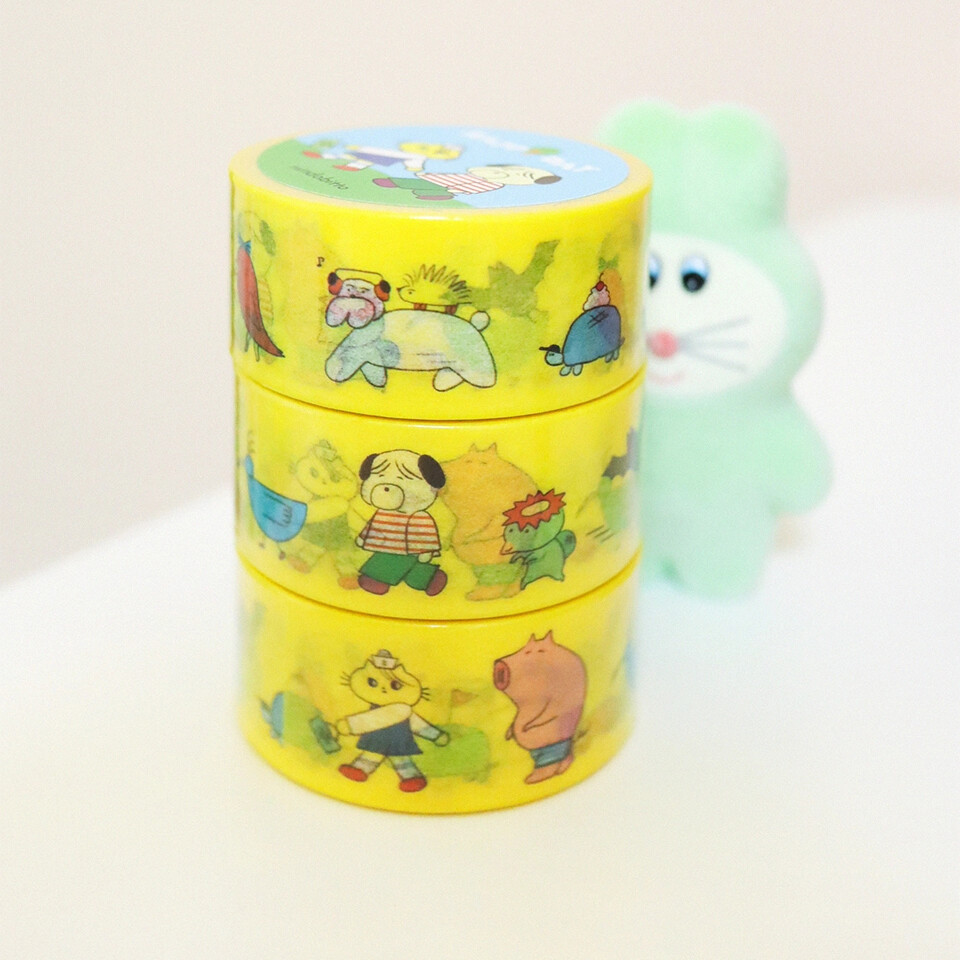 Mindobitto丨Masking Tape 丨Cute Animals Washi Tape Illustration Korean Style