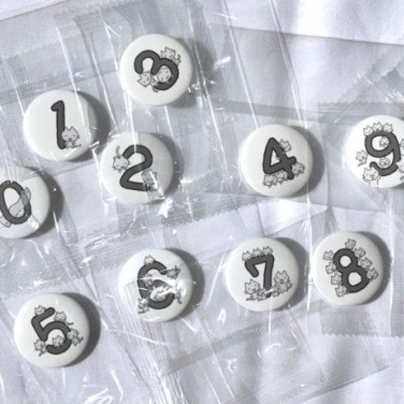 Arsene丨Badge丨(10 types) Cute Cat Number Badge