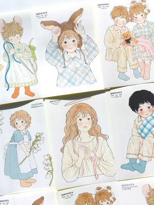 Yoovora丨Sticker Pack丨(6 types) Square sticker  happy winterday