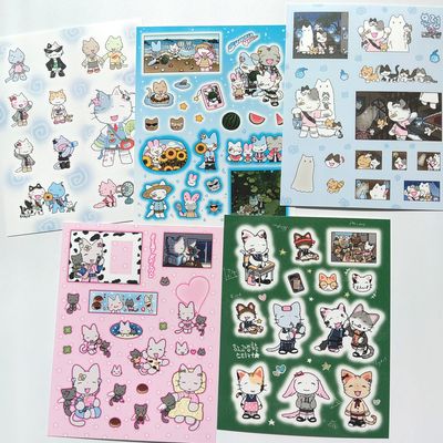 Arsene丨Sticker丨(5 types) Ghost Cat Korea illustrated goods