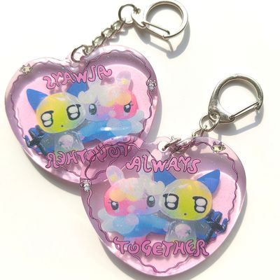 Huhuee×Susu丨Glitter Epoxy Keyring丨853860954239