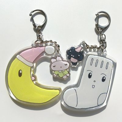 SUSU丨Glitter Epoxy Keyring丨（2 types）854469452567