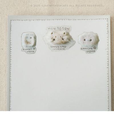 I Live With Six Cats丨Memopad丨（3 types）854245598508