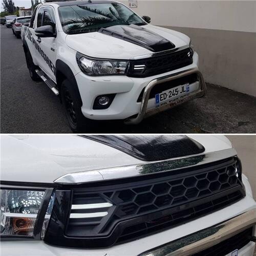 Hilux Front Grille With LED black