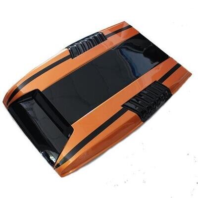 Bonnet Scoop Cover Black/Orange - Suitable for Ford Ranger PX2 PX3 T7 T8 2015-2022