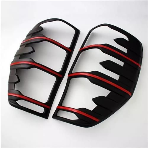 Taillight Cover Black/Red - Suitable for Ford Ranger PX1 PX2 PX3 T6 T7 T8 2012-2022