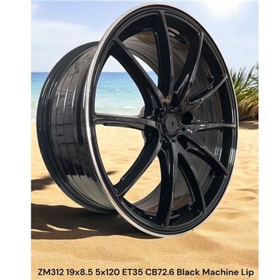 ZM312 19X8.5 ET35 CB72.6 5X120 BLACK MACHINE LIP