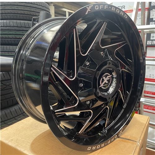 ZM913 18X9 ET-12 6X139.7 OR 6X135 CB108 BLACK MILLED WINDOW