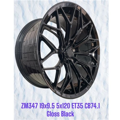 ZM347 19X9.5 ET35 CB74.1 5X120 GLOSS BLACK