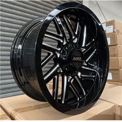 ZM1015 20X9 5X135 OR 5X139.7 ET0 CB87.1 BLACK MILLING SPOKES
