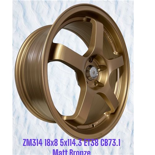 ZM314 18X8 ET38 CB73.1 5X114.3 MATT BRONZE