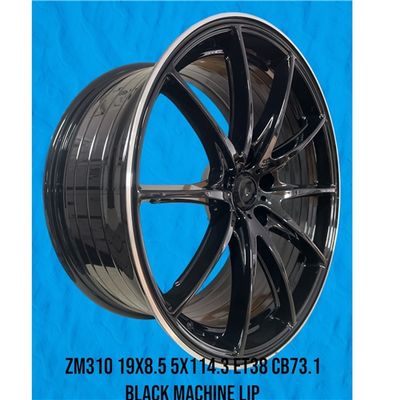 ZM310 19X8.5 ET38 CB73.1 5X114.3 BLACK MACHINE LIP