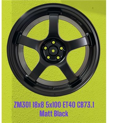 ZM301 18X8 ET40 CB73.1 5X100 MATT BLACK