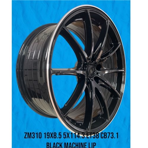 ZM310 19X8.5 ET38 CB73.1 5X114.3 BLACK MACHINE LIP
