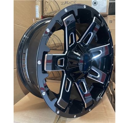 ZM413 20X9 6X139.7 / 6X135 ET0 CB110.1 – GLOSS BLACK with MILLED WINDOWS