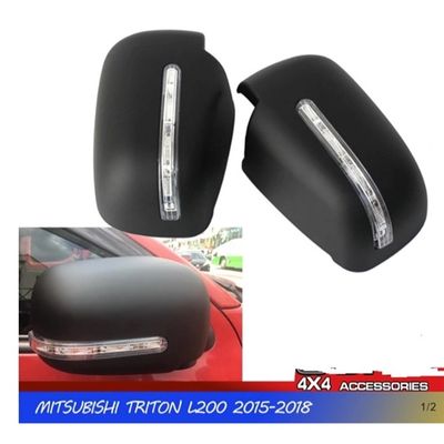 Door Mirror Cover with LED - Suitable for Mitsubishi Triton 2015-2018